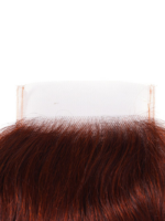 Lumivive Dark Auburn Body Wave Remy Human Hair 4x4 Free Part Closure - Image 3