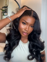 Lumivive Invisible HD Lace Front Loose Wave Wig with Face Framing Curtain Bangs