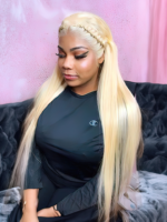 Lumivive Hair 613 Blonde 4PCS Straight Hair Bundles With 13x4 Inches Lace Frontal