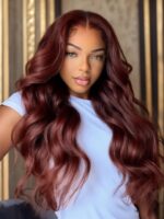 Lumivive Bye-Bye Knots™ Reddish Brown Glueless Real Hair Wig Pre-Max Easy Wear
