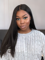 Lumivive 5x5 HD Invisible Lace Closure With 3Pcs Straight Human Hair Bundles - Image 5