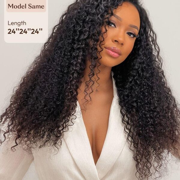 Lumivive 3 Bundles Peruvian Jerry Curly Hair Weave Free Shipping