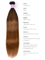 Lumivive Hair Virgin 3 Bundles Deals Colored Hair Weave #FB30 Straight Hair - Image 3