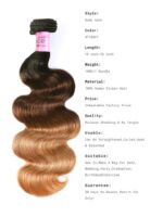 Lumivive Body Wave Closure Piece Virgin Hair 1 Bundle Ombre Human Hair Wave - Image 5