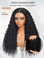 Lumivive Pre-Everything™ Lace Front Black Curly Glueless Drawstring Wig - Image 9