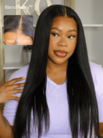 Lumivive 5x5 Thin HD BlendAway Lace Closure Glueless Yaki Wig - Image 2