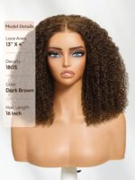 Lumivive 13x4 Pre-Everything™ Lace Frontal Black Side Part Jerry Curly Wig - Image 3