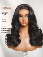 Lumivive Bye-Bye Knots™ 7x5 Lace Body Curls Wig with Feathered Layers & Invisi Drawstring 180% Density - Image 7