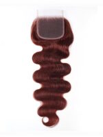 Lumivive Dark Auburn Body Wave Remy Human Hair 3 Bundles With Closure Deal - Image 3