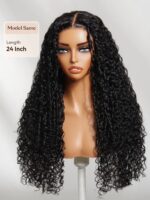 Lumivive  Bye-Bye Knots™ 7x5 Lace Natural Black 4D Mixed Texture Burmese Curly Wig with Invisi Drawstring - Image 3