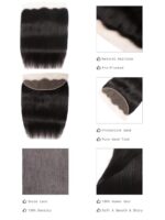 Lumivive Brown Balayage 13x4 Lace Closure With 3Pcs Body Wave Bundles - Image 5