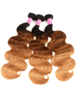 Lumivive 3Pcs Human Hair Brazilian Body Wave Bundles In Brown Ombre Color - Image 3