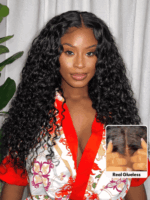Lumivive Pre-Everything™ Lace Front Black Curly Glueless Drawstring Wig - Image 3