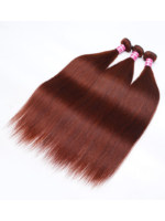 Lumivive Mahogany Auburn Brown 3Pcs 100% Remy Human Straight Hair Bundles - Image 4