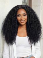 Lumivive Bye-Bye Knots™ 7x5 Lace Middle Part Micro Twist Curly Wig with Finger Coils End for Natural Afro Texture