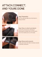 Lumivive Magic Lace Wig Black to Chestnut Brown Ombre With 7x5 Optional Replaceable Lace Closure - Image 7