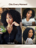 Lumivive 7x5 Bye Bye Slip™ Lace Natural Black Afro Kinky Curly with Finger Coil Ends - Image 4