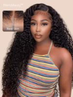 Lumivive 5x5 Thin HD BlendAway Lace Closure Black Glueless Jerry Curly Wig - Image 2