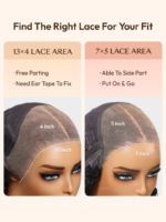 Lumivive Bye-Bye Knots™ 7x5 Lace Black to Chestnut Brown Ombre Yaki Bob Wig - Image 8