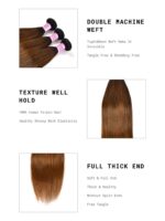 Lumivive Hair Virgin 3 Bundles Deals Colored Hair Weave #FB30 Straight Hair - Image 4