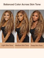 Lumivive Lace Front Bronde With Honey Blonde Highlights Water Wave Glueless Drawstring Wig - Image 7