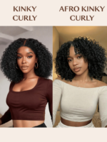 Lumivive Bye Bye Knots Wig 7x5 Glueless Lace Black Kinky Curly Wig With Bleached Knots - Image 3
