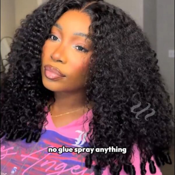 Lumivive Bye-Bye Knots 7x5 Lace Curly Glueless Wig With Finger Coil Ends