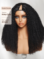 Lumivive InvisiBlend™ V part Kinky Curly Glueless Beginner Wig With Drawstring - Image 4