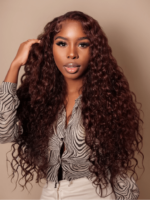 Lumivive Mahogany Red Brown Jerry Curl 3Pcs 100% Remy Human Hair Bundles