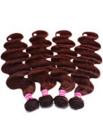 Lumivive Vibrant Reddish Brown Body Wave 4Pcs 100% Remy Human Hair Bundles Deal - Image 4