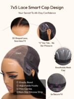 Lumivive Bye-Bye Knots 7x5 Lace Black Yaki Soft Layered Wig - Image 7