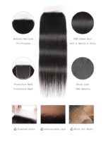 Lumivive 5x5 HD Lace Free Part Human Hair Straight Lace Closure - Image 6
