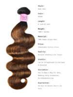 Lumivive #FB30 Brown Balayage Highlight 3Pcs Body Wave Human Hair Bundles - Image 4