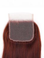 Lumivive Dark Auburn Straight Remy Human Hair 3 Bundles With Closure Deal - Image 6