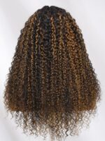 Lumivive EasiContour™ V Part Brown Highlights with Dark Roots Jerry Curly Drawstring Wig Protect Your Natural Hair - Image 3