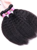 Lumivive 3 Packs Kinky Straight Indian Human Hair Bundles Deal - Image 7