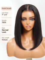 Lumivive Bye Bye Knots™ Yaki Bob Wear Go Glueless Lace Human Hair Wig - Image 7