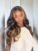Lumivive Bye-Bye Knots™ Loose Wave Wig in Brown with Butterscotch Highlights