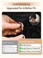 Lumivive EasiContour™ V Part Black to Chestnut Brown Ombre Body Wave Wig With Invisi Drawstring - Image 5