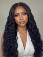 Lumivive 13x4 Pre-Everything™ Natural Black Micro Water Wave Wig with Invisi Drawstring