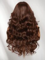 Lumivive 7x5 Bye Bye Slip™ Lace Auburn/Red Brown Fluffy Loose Wave Wig with Wispy Bangs 180% Density - Image 11