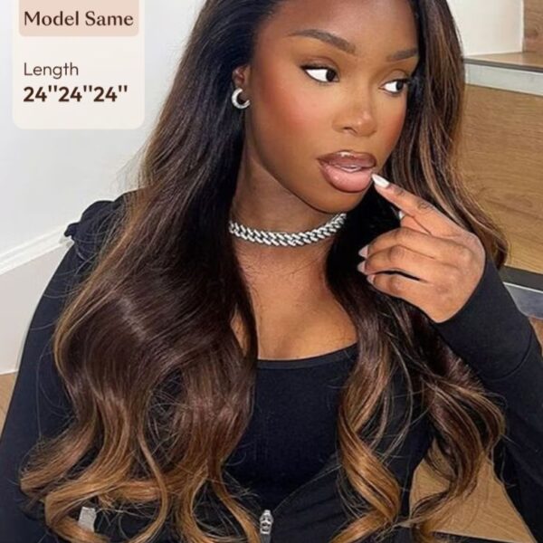 Lumivive Chestnut Brown Ombre 3 Pcs Body Wave Human Hair Bundles