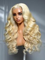 Lumivive 100% Handmade Invisible Full Lace Blond Body Wave Human Hair Wigs - Image 2
