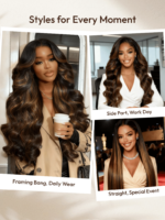 LumiviveBye-Bye Slip™ Balayage Brown Beginner Glueless Body Wave Wig with Highlights - Image 4
