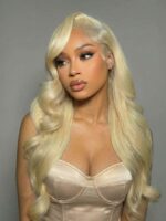 Lumivive 100% Handmade Invisible Full Lace Blond Body Wave Human Hair Wigs