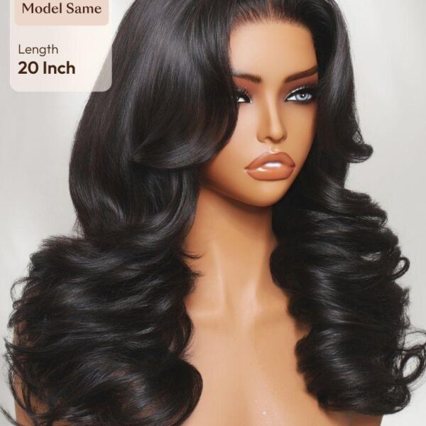 Lumivive 7x5 Bye-Bye Slip™ Lace Middle Part Loose Curls Wigs With Flipped Face-framing Feathered Layers