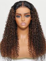 Lumivive Bye-Bye Knots Wig 7x5 Lace Balayage Highlights Jerry Curly Wig - Image 4