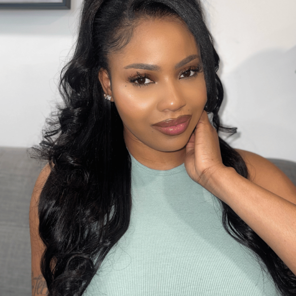 Lumivive InvisiBlend™ V Part Body Wave Human Hair Glueless Wig