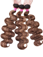 Lumivive Mix Color Body Wave Hair Weaving 3 Bundles Honey Blonde Color - Image 4