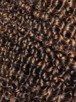 Lumivive #FB30 Brown Balayage Highlight 3Pcs Jerry Curly Human Hair Bundles - Image 5